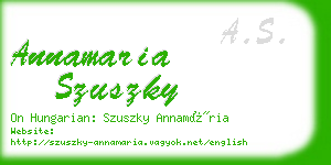 annamaria szuszky business card